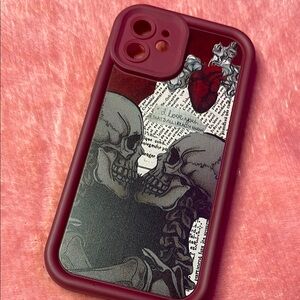 Stylish Red Skull Phone Case